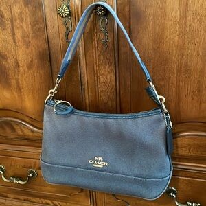 Coach Crossbody/Shoulder Purse in Blue Fabric